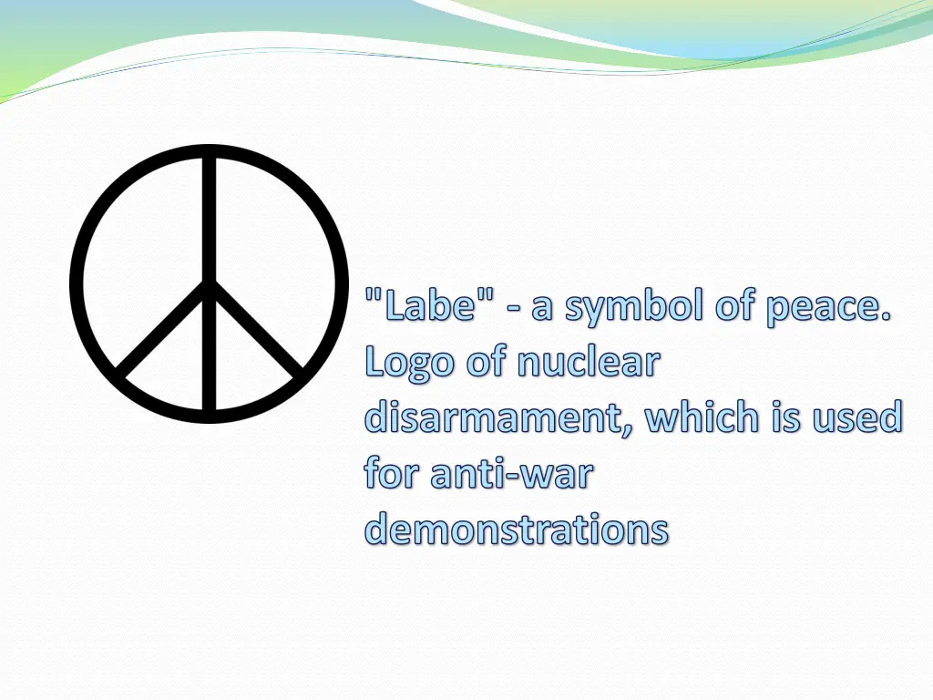 labe a symbol of peace logo of nuclear