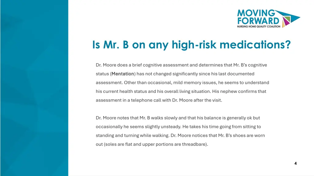 is mr b on any high risk medications
