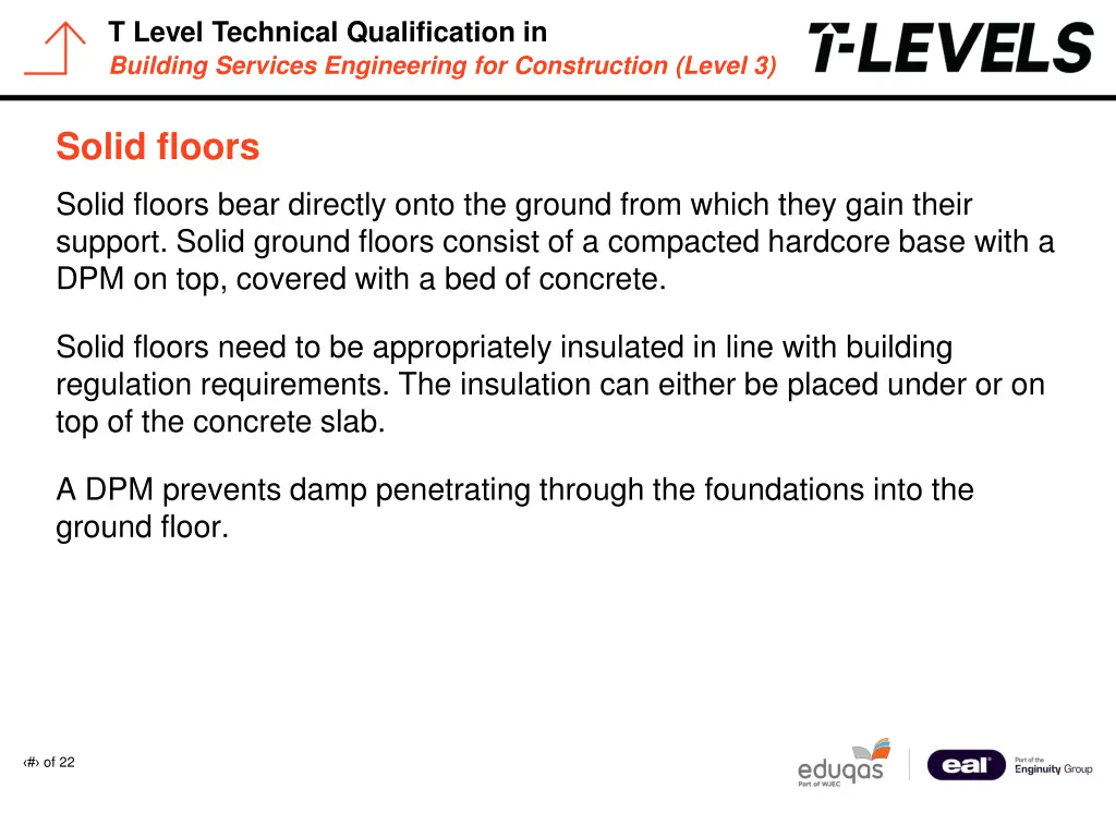 t level technical qualification in building 14