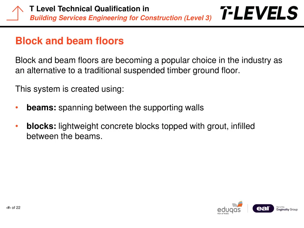 t level technical qualification in building 15