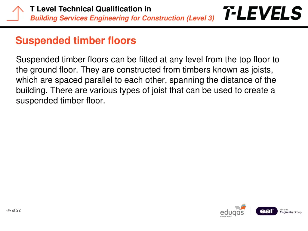 t level technical qualification in building 16