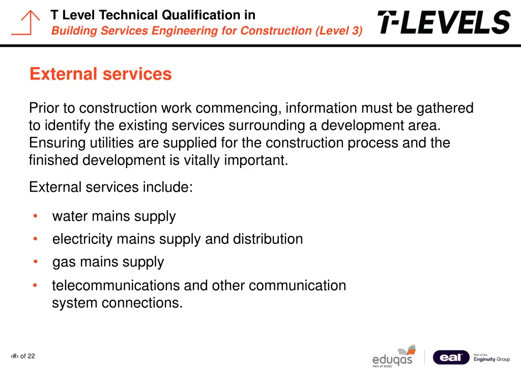 t level technical qualification in building 27