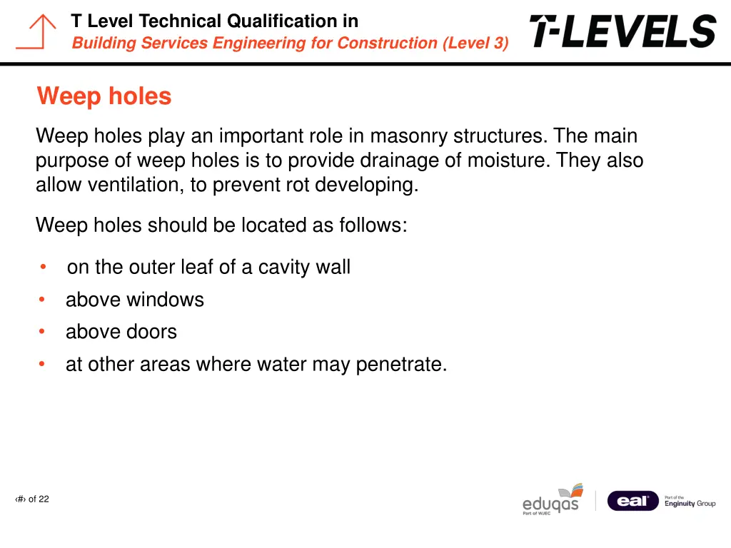 t level technical qualification in building 9