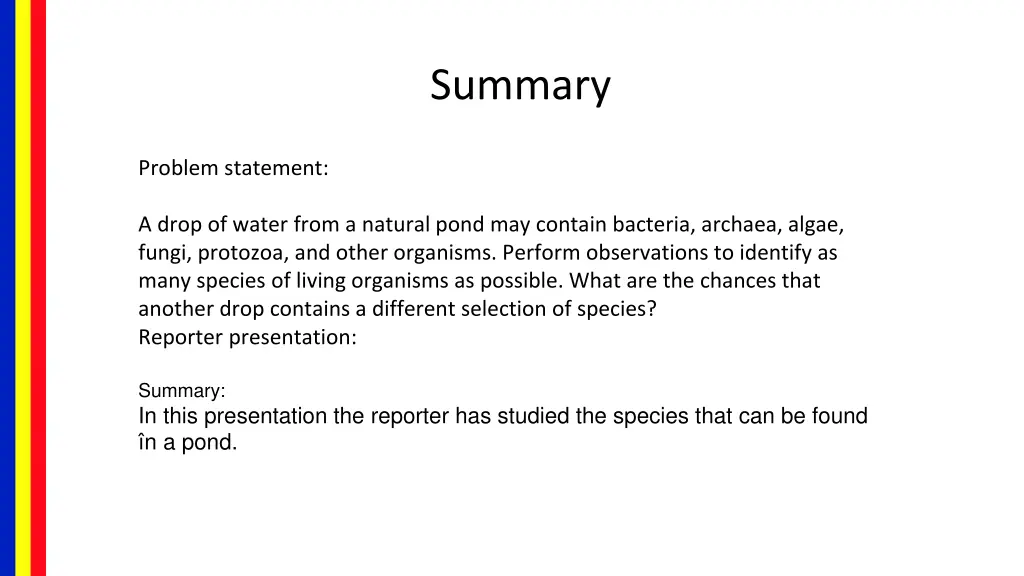 summary