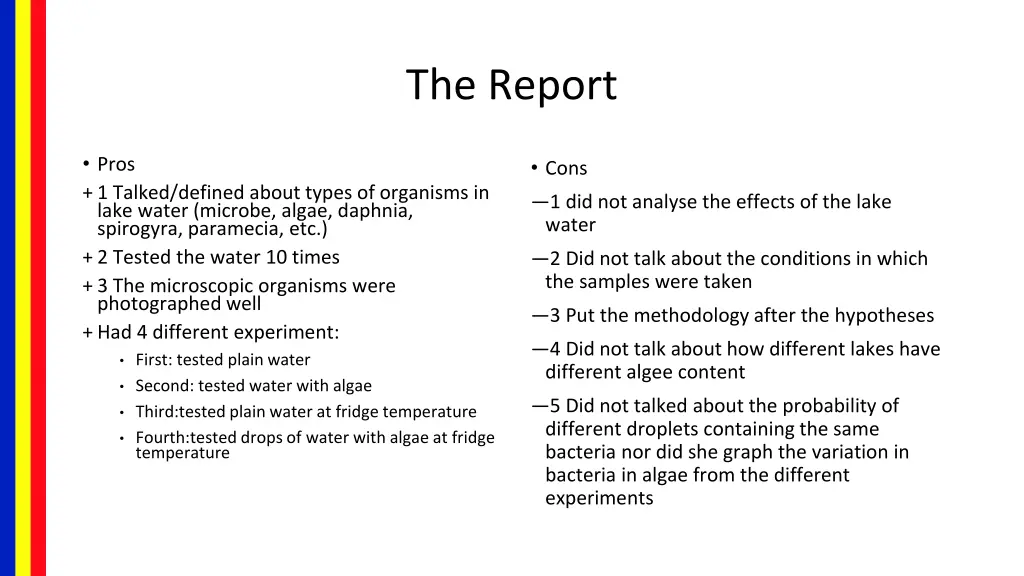 the report