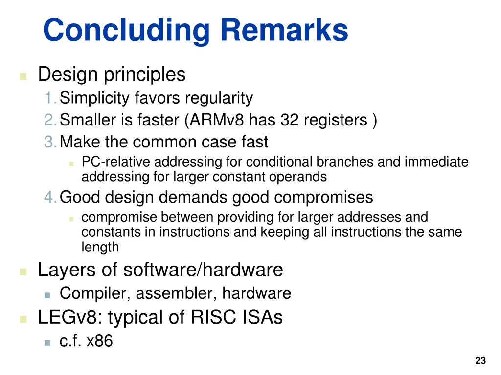 concluding remarks
