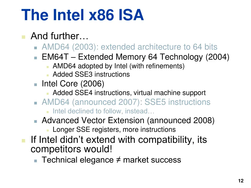 the intel x86 isa 2