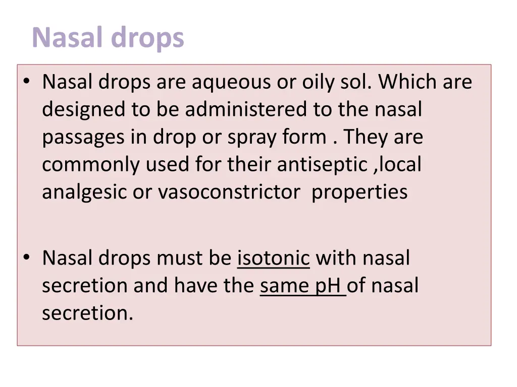 nasal drops