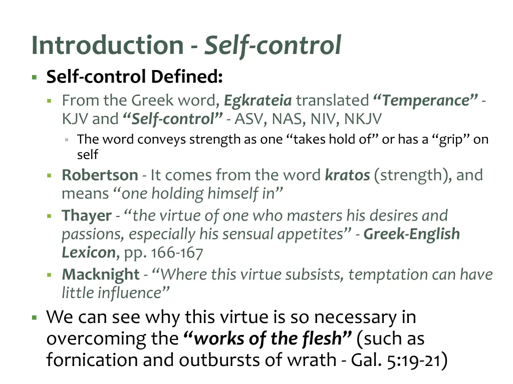 introduction self control self control defined