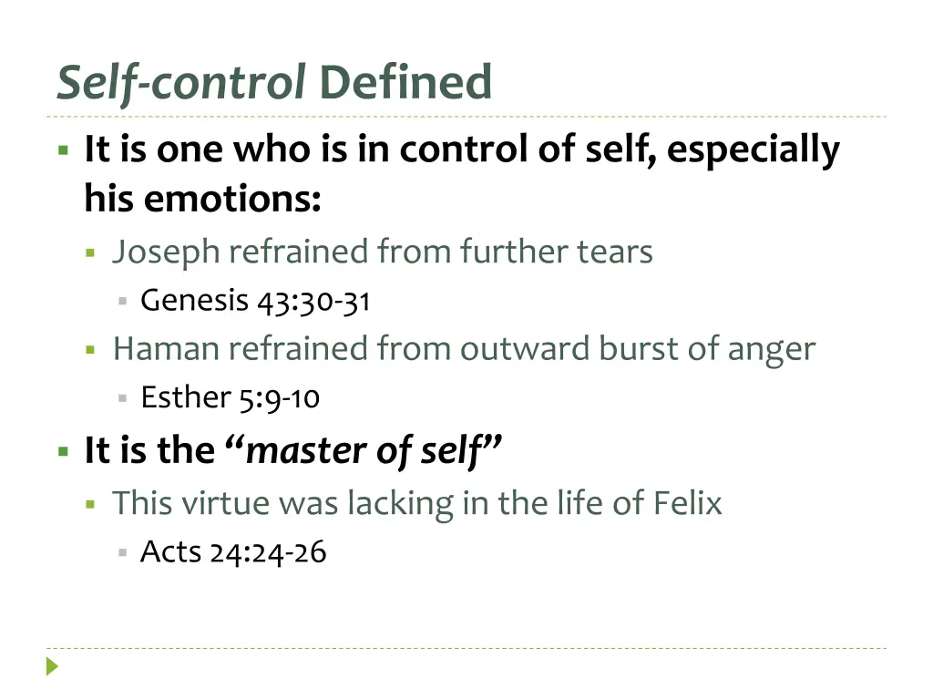 self control defined 2