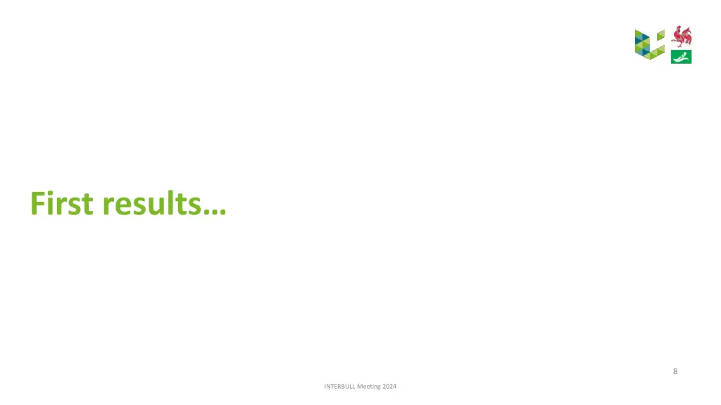 first results