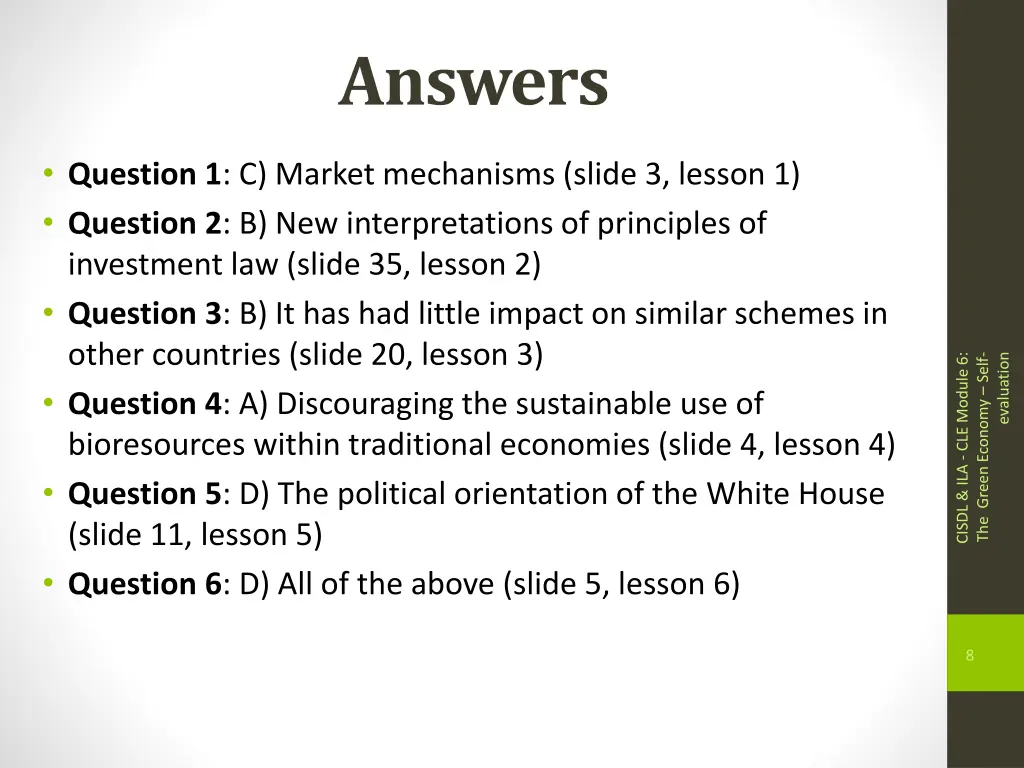 answers