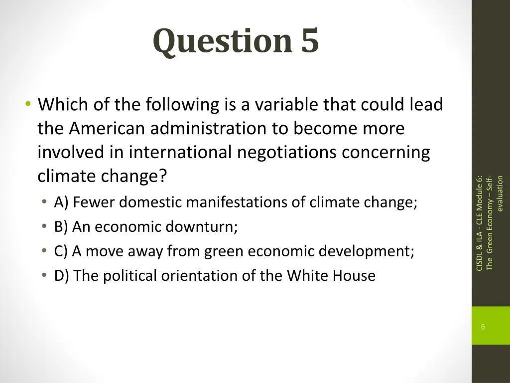 question 5