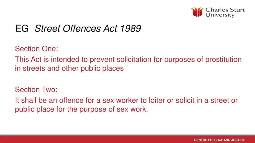 eg street offences act 1989