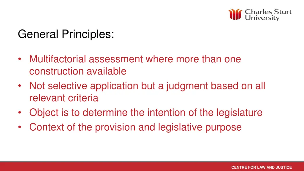 general principles
