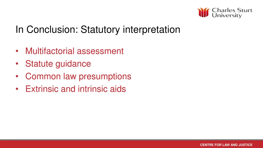 in conclusion statutory interpretation
