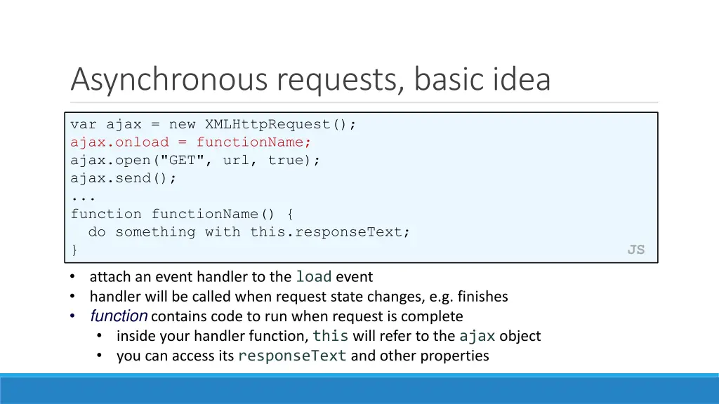 asynchronous requests basic idea