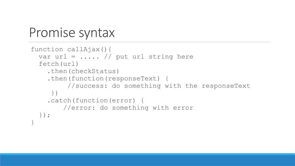 promise syntax