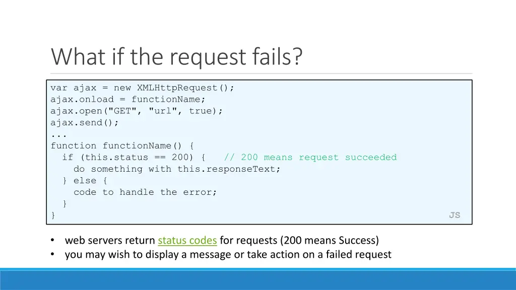 what if the request fails