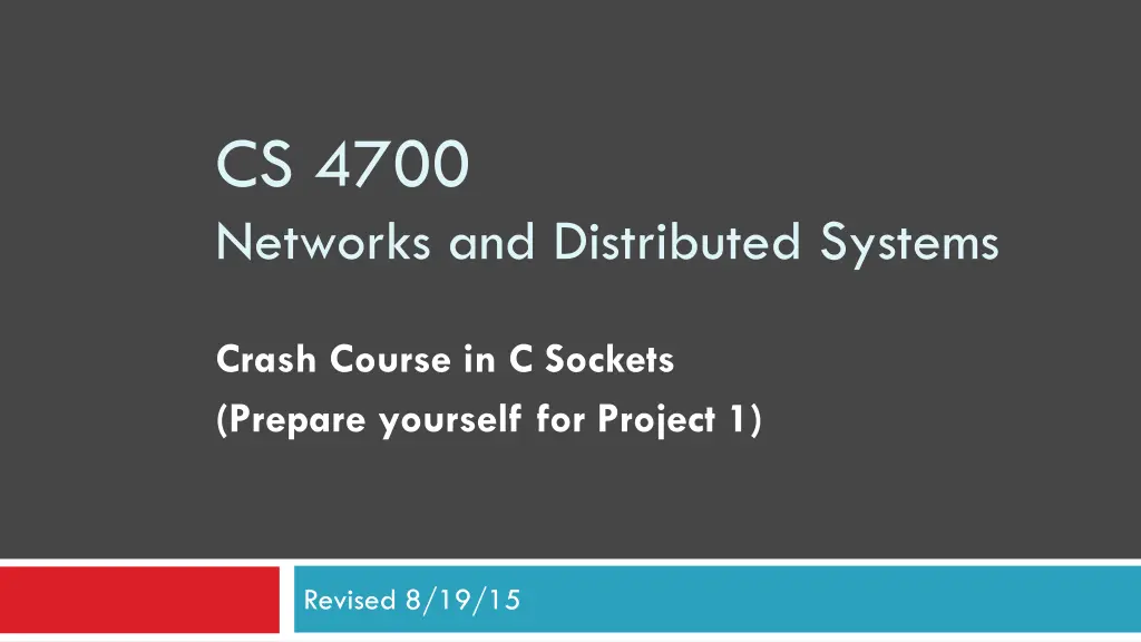 cs 4700 networks and distributed systems