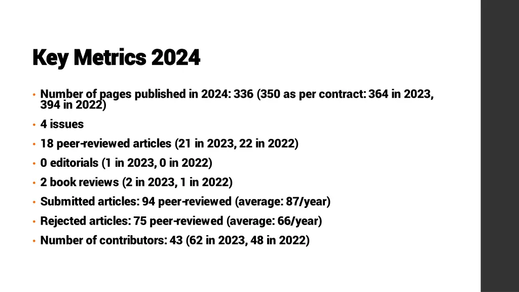 key metrics 2024 key metrics 2024