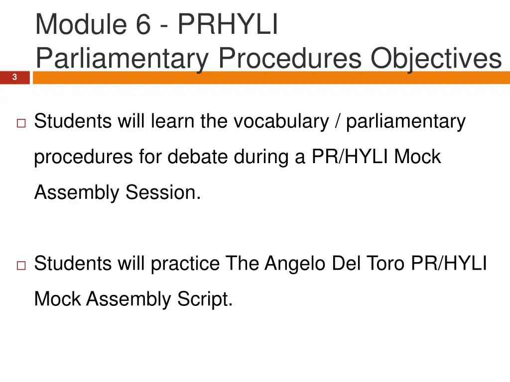 module 6 prhyli parliamentary procedures 1