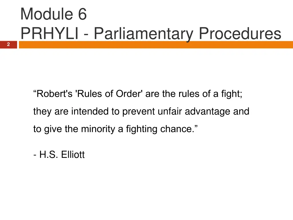 module 6 prhyli parliamentary procedures