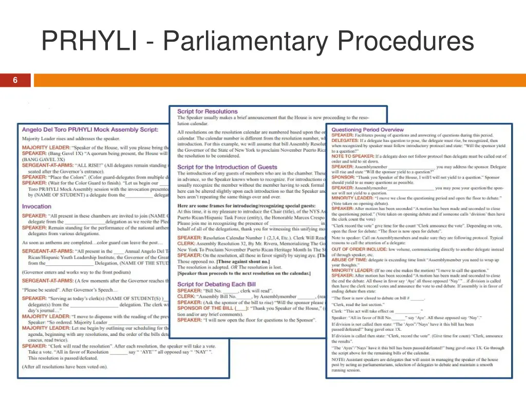prhyli parliamentary procedures 1