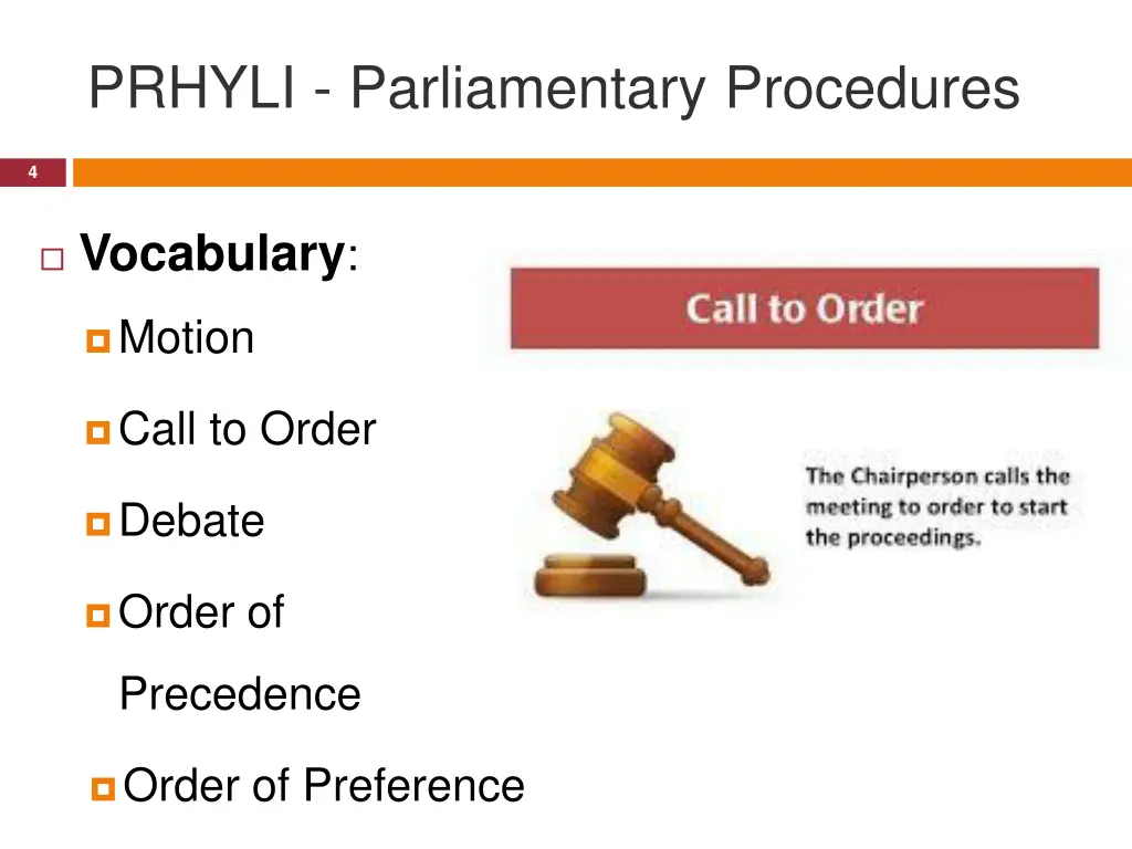 prhyli parliamentary procedures