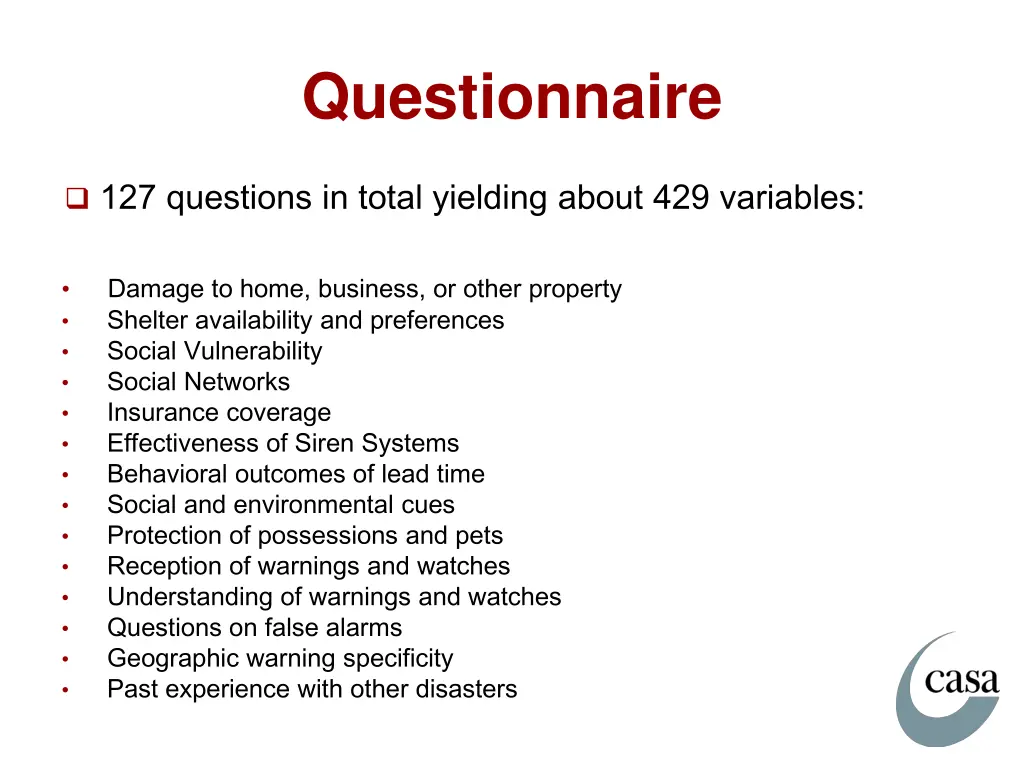 questionnaire