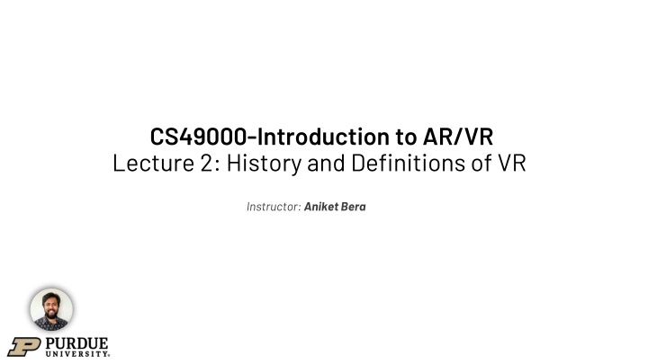 cs49000 introduction to ar vr lecture 2 history
