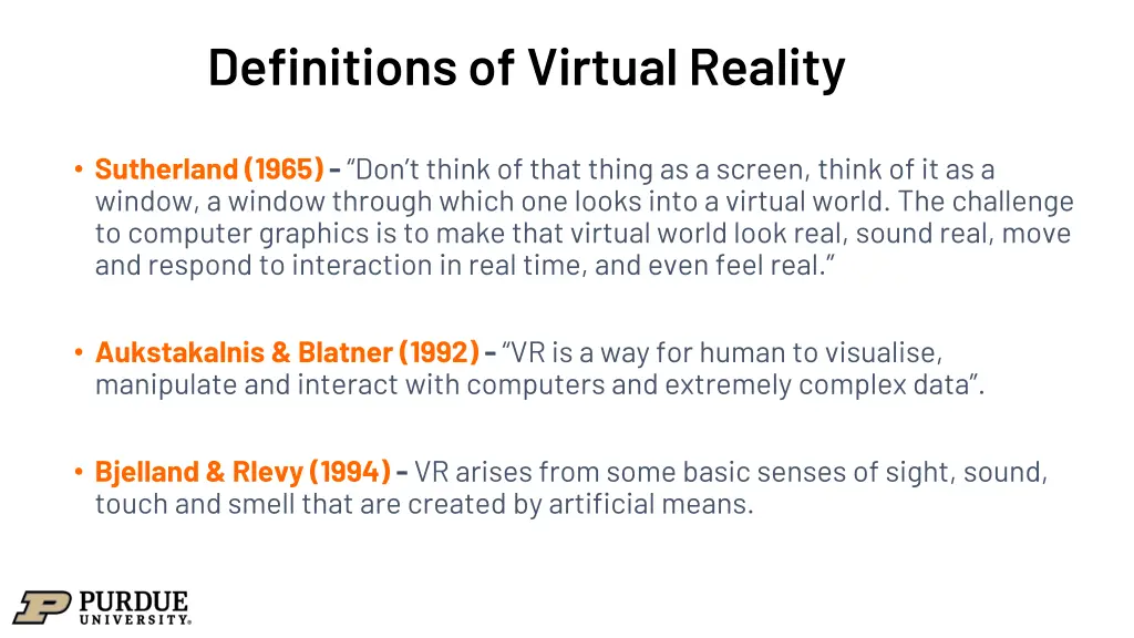definitions of virtual reality 1