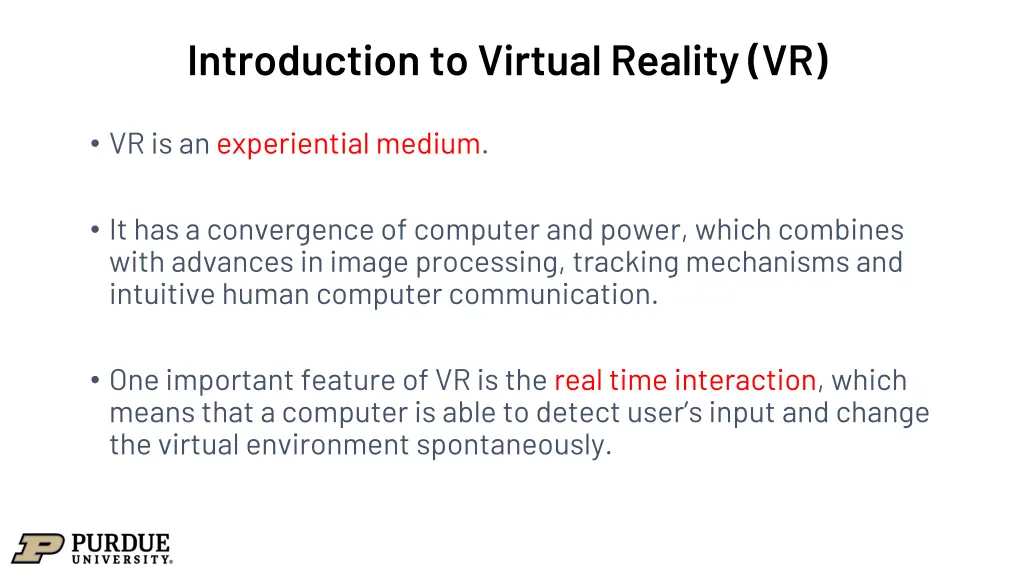 introduction to virtual reality vr
