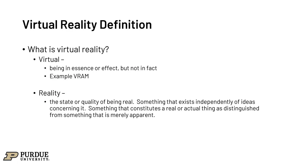 virtual reality definition