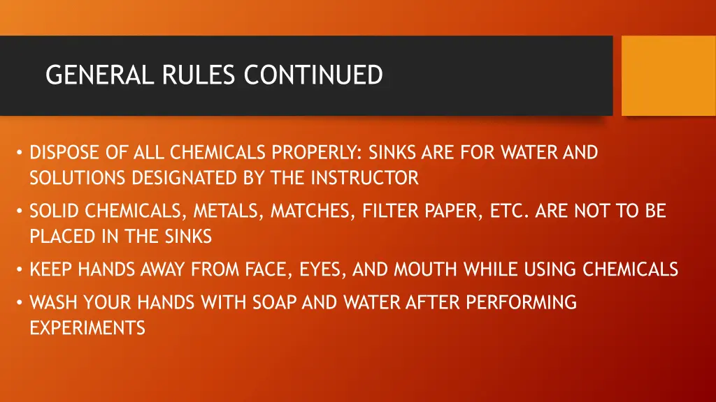 general rules continued 1