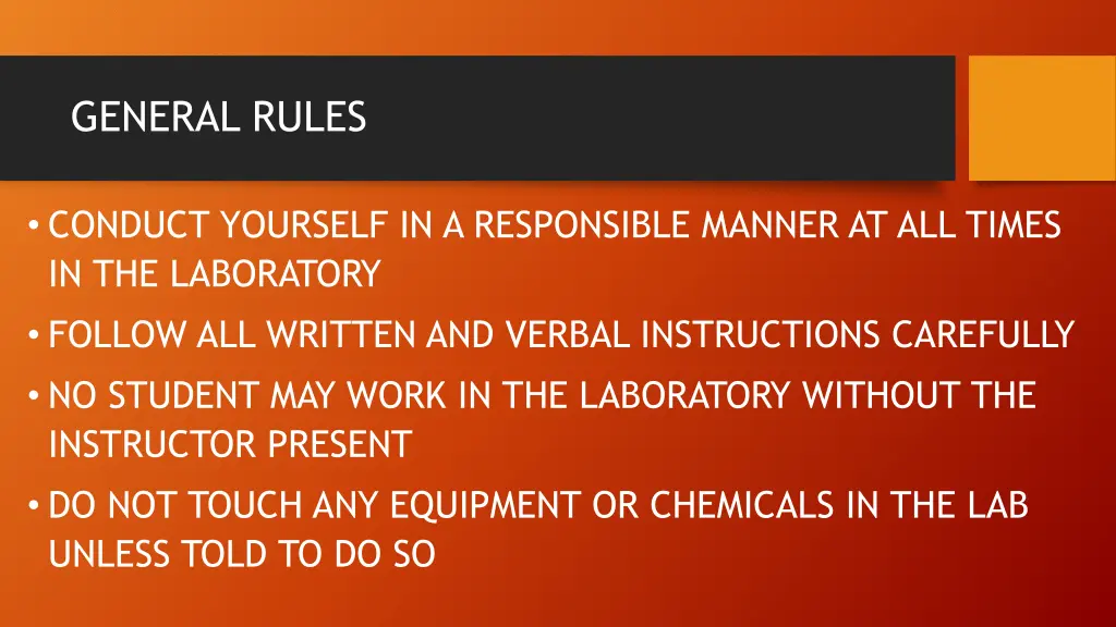 general rules