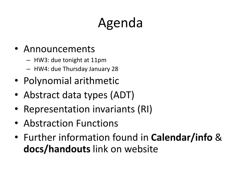 agenda