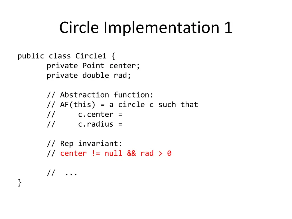 circle implementation 1 2