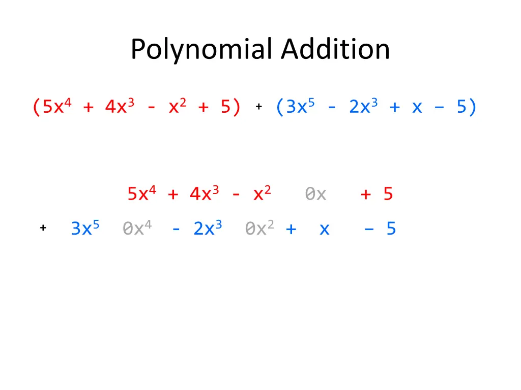 polynomial addition 2