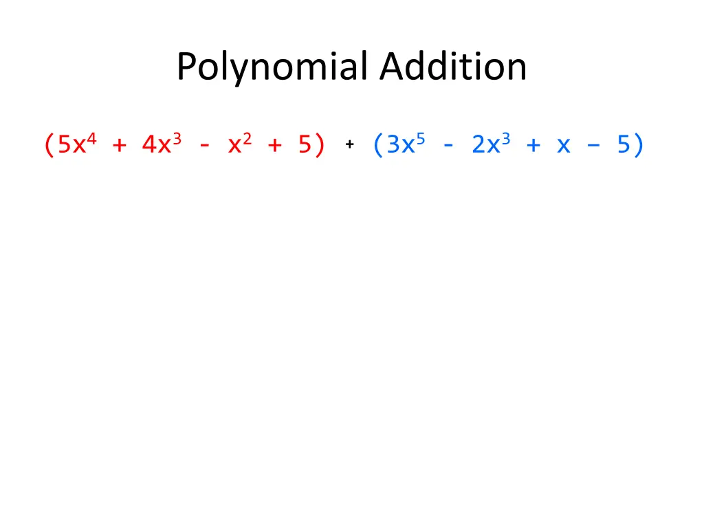 polynomial addition