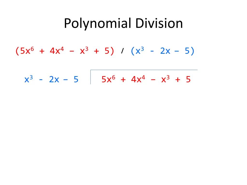 polynomial division 1
