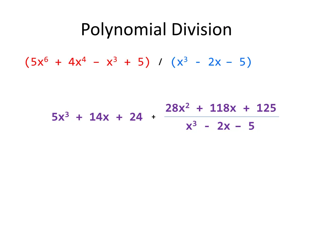 polynomial division 16