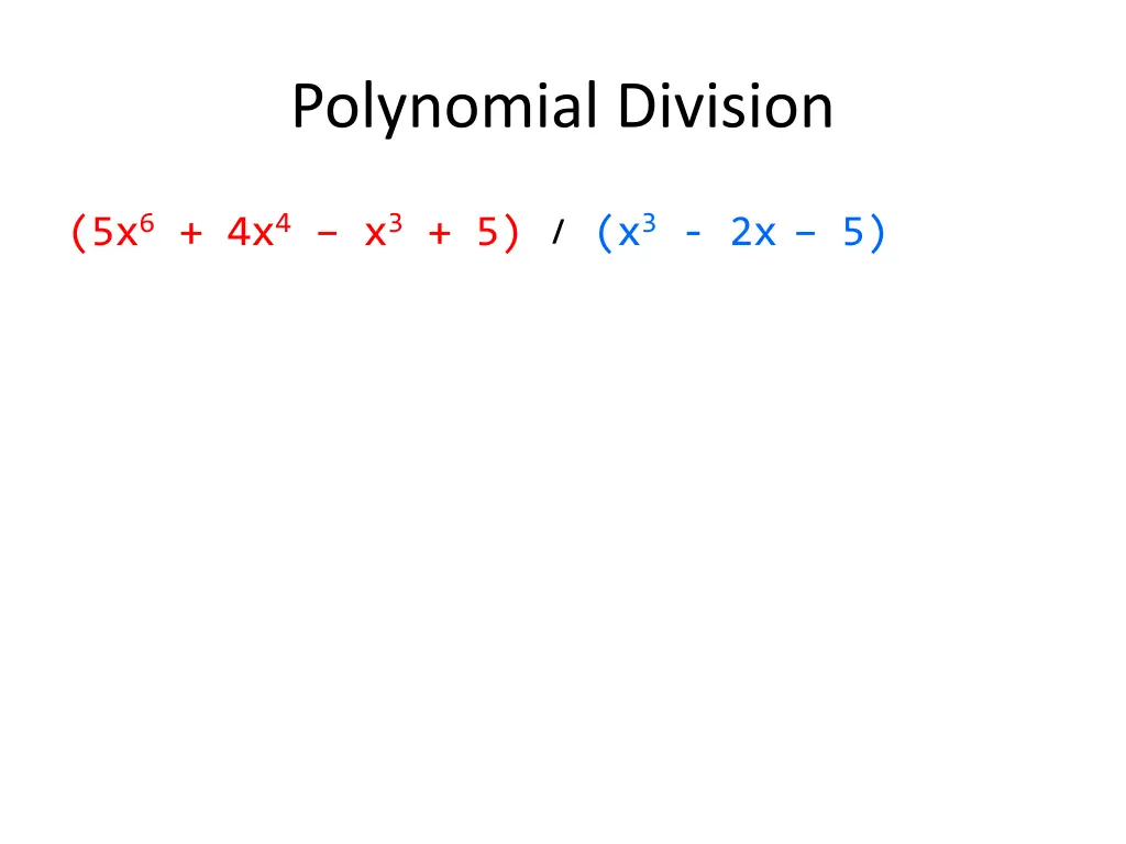 polynomial division