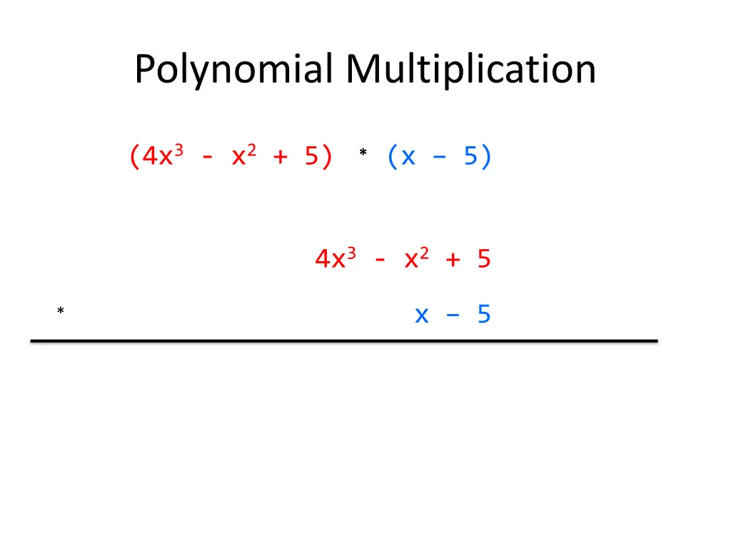 polynomial multiplication 1