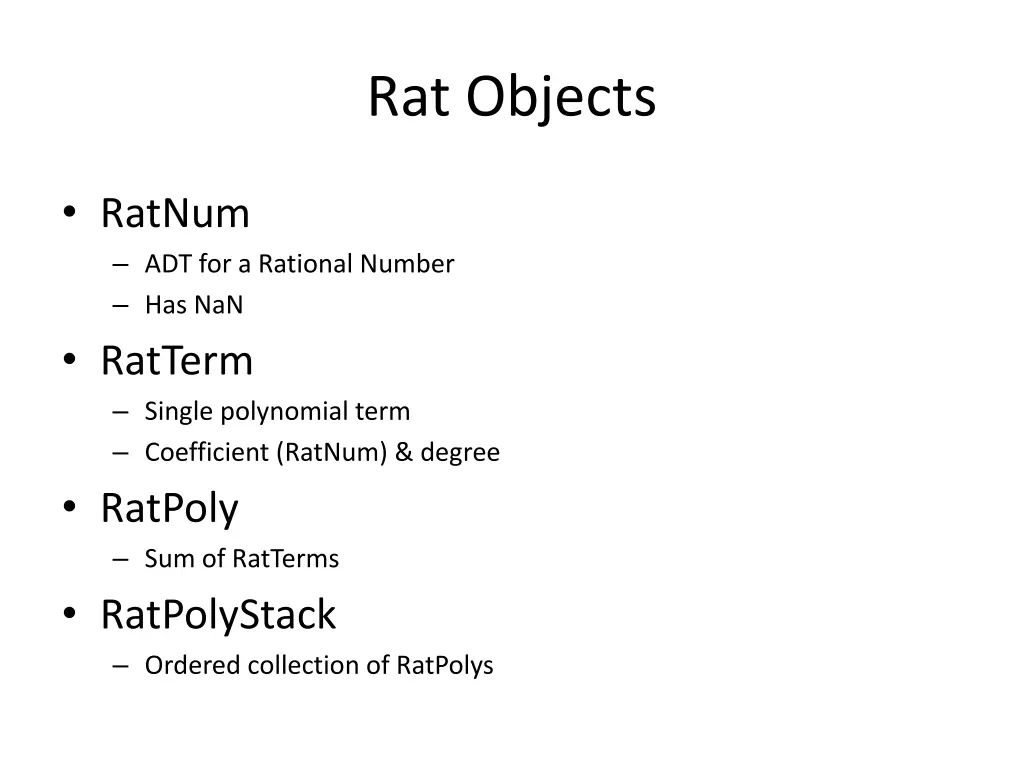 rat objects