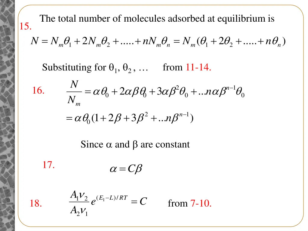 the total number of molecules adsorbed