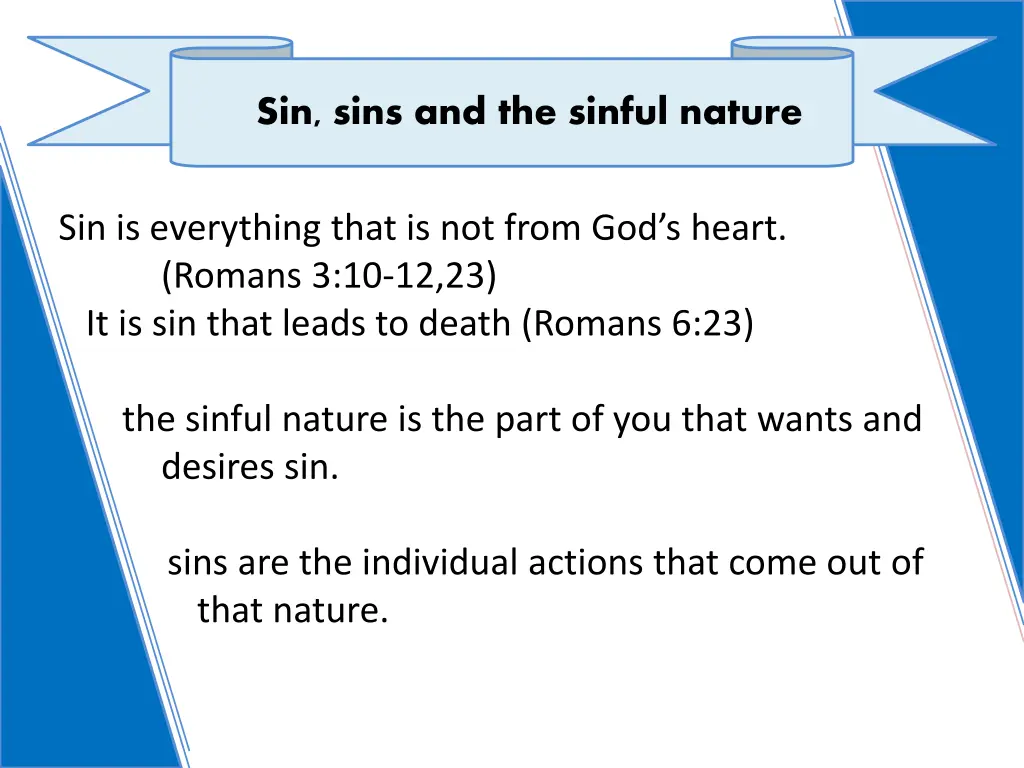 sin sins and the sinful nature
