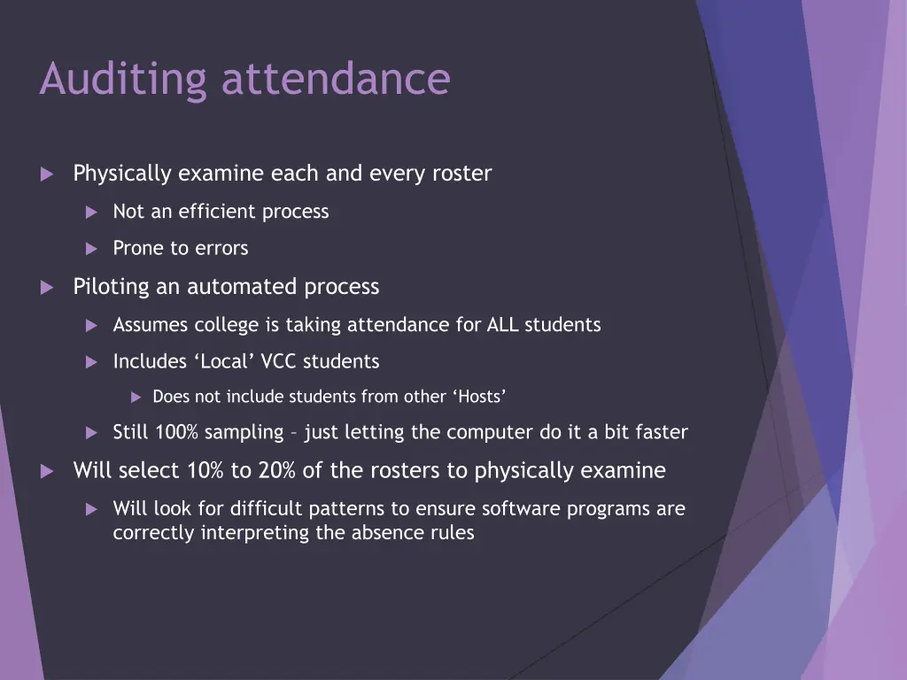 auditing attendance 1