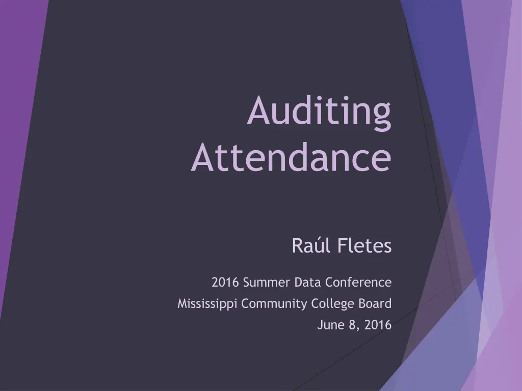 auditing attendance