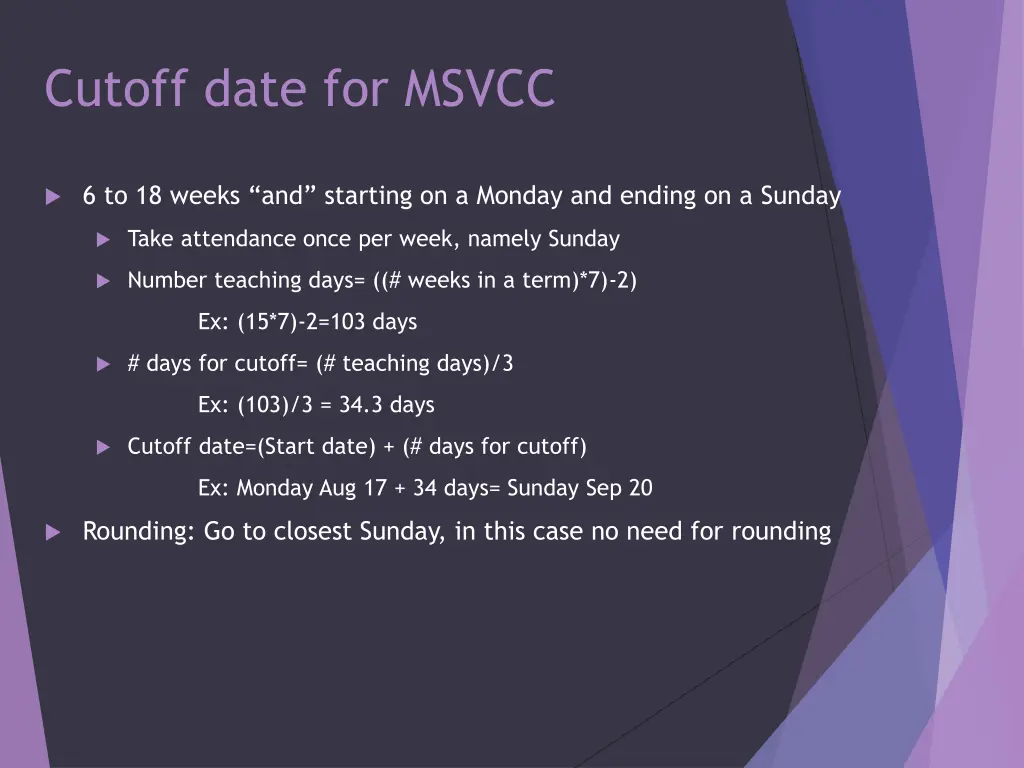 cutoff date for msvcc